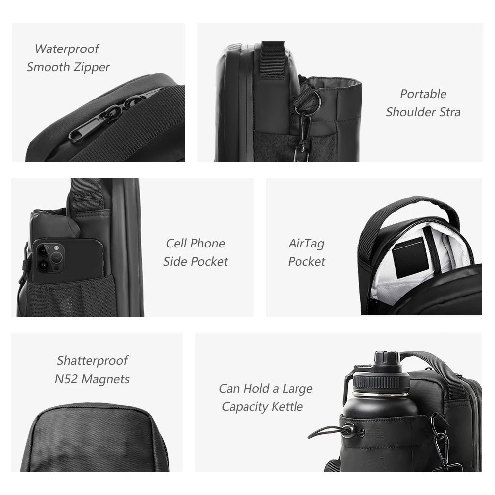 Customized factory magnetic water bottle waterproof bag magnetic gym custom fitness magnetic pink sports bag